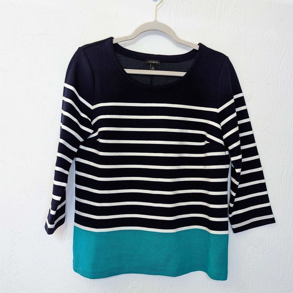 Ann Taylor LOFT Talbots Striped Top Size Medium